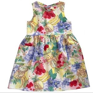 Vintage Fruit Print Dress